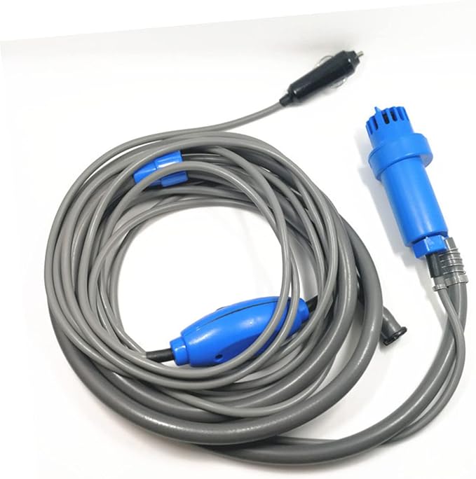 12v Portable Outdoor Camping Shower Set 5m Dc Cable Electric Pump Pet/car Wash Ideal for Travel Beach