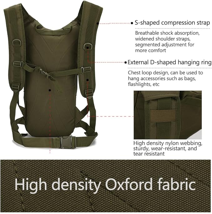 Tactical Backpack Small Military Daypack Assault Pack Rucksack Bag for Travel Hiking Running Outdoor Sports (Sansha Color)