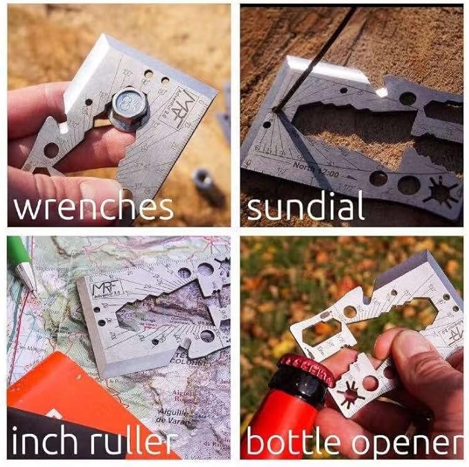 Generic Pro Stainless Credit Card Tool 30+ Tools Pocket Survival Axe Arrowhead