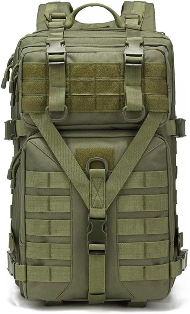 45L Military Tactical Backpack Large Men Army 3 Day Assault Rucksack Molle Bag Daypack (Military Green)
