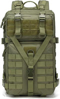 45L Military Tactical Backpack Large Men Army 3 Day Assault Rucksack Molle Bag Daypack (Military Green)