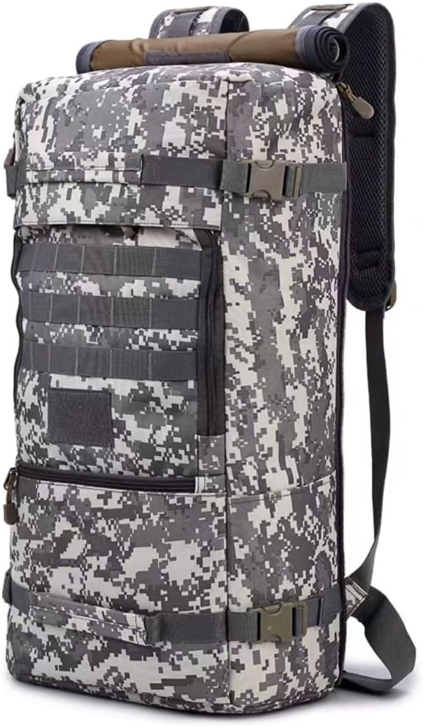 Military Tactical Backpack 55L Extra Large Waterproof Outdoor Hiking Backpack Men's Camping Backpack Hiking Duffel Bag for Hunting Hiking Fishing Climbing Travel Deserts (Color : D)