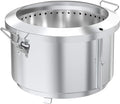 Onlyfire 24 Inch Outdoor Smokeless Fire Pit Stainless Steel Fire Bowl Portable Wood Burning Stove with Detachable Handles for Backyard Camping