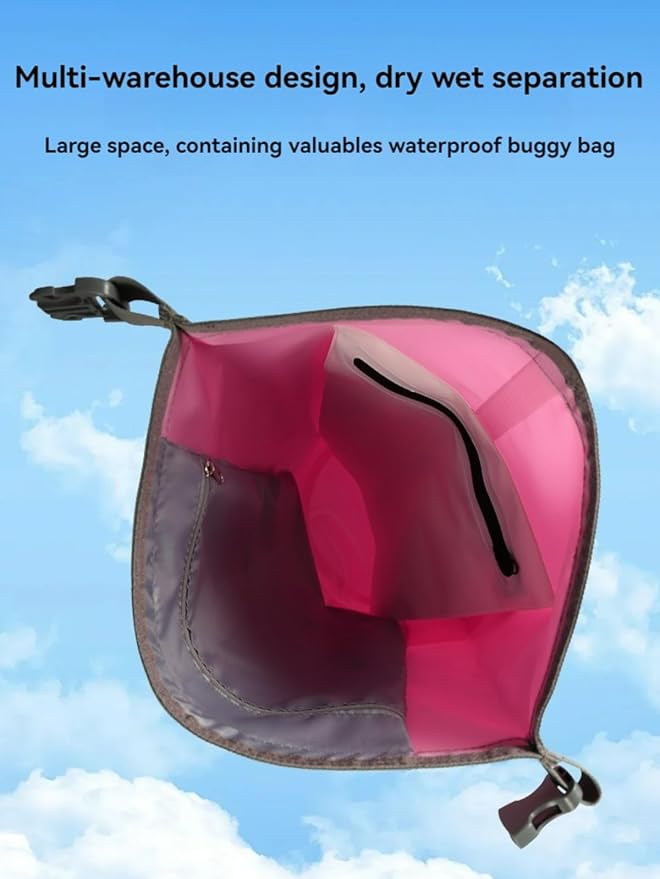Handheld Bucket Bag Carbon Fiber Waterproof Sack for Beach Rafting Swimming Outdoor Backpacking Adventure Gear (20 L(5.3 gal))