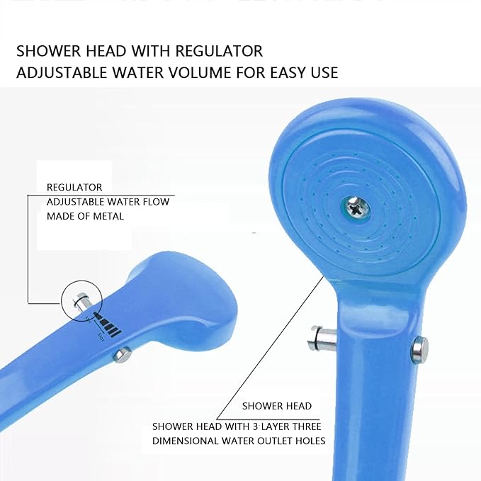 Camping Travel Shower Adjustable Water Flows Portable Car Shower Kit Leakproof Water Pumps for Camping Hiking Outdoor Travel