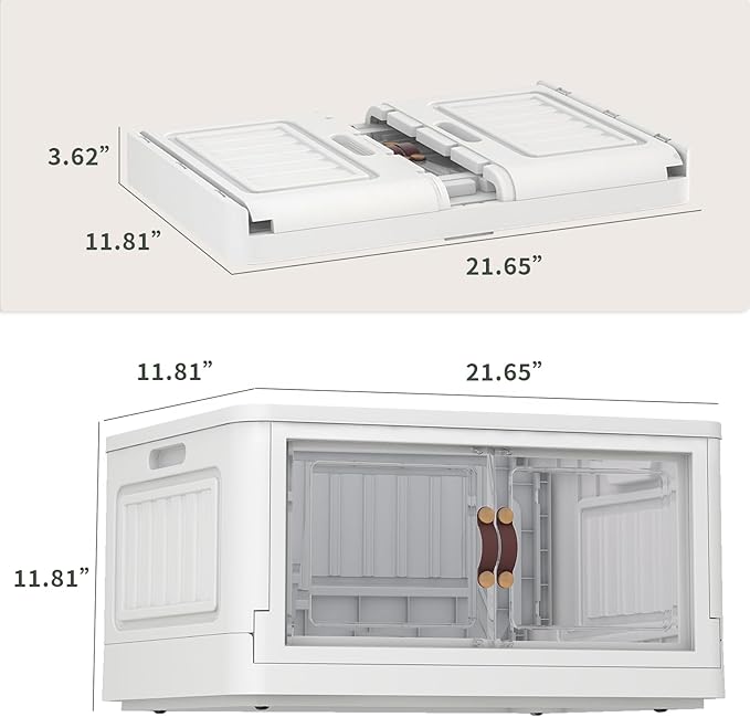 5 Storage Bins with 5 Lids78 Qt White Closet Organizers and Storage 3 Packs Stackable Bins with WheelsDouble Door Collapsible Storage Bins for Home and OfficeClear White Door