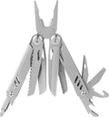 Multitool 15-in-1 Full-Size Lightweight EDC Multi-Purpose Pliers Folding Knife Camping Knives &amp Tools Men Gift Ideas Gifts for Hunters Men who have EverythingOutdoor Survival Gear (silver