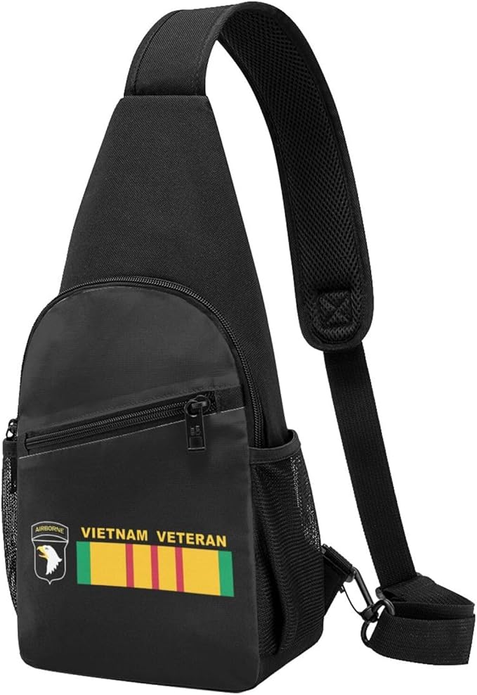 101st Airborne Division Vietnam Veteran Chest Pack Leisure Shoulder Crossbody Chest Bag