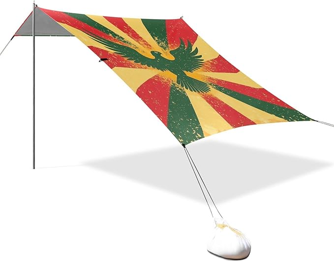 National Vietnam War Veterans Day Army Bird Stable Beach Tent UPF50 Water-Resistant Sun Shelter with Sand Pockets for Camping Trips Fishing Backyard Fun or Picnics