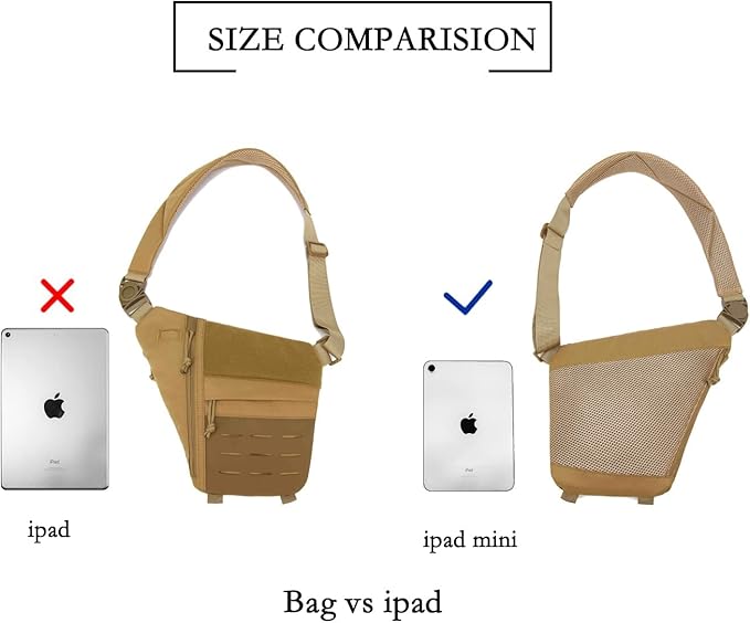 Concealed Carry Sling Bag for Men Chest Holster Bag of Pistols Anti-Thief Crossbody Daypack Personal Pocket Sling Pack