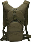 Compatible For 15L Tactical Backpack Bicycle Backpacks Outdoor Sports Hiking Camping Fishing(Army Green)
