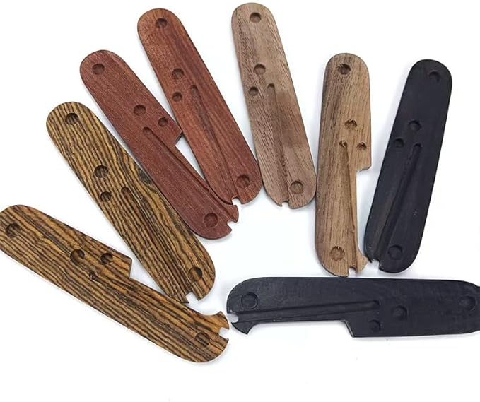 2-Piece Set Solid Wooden Scales Handle Blank DIY Replacement Fits for 91MM