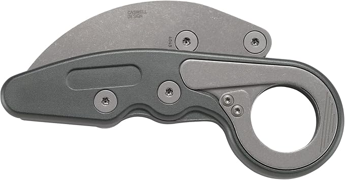 CRKT Provoke Compact: Kinematic EDC Folding Pocket Knife Morphing Karambit D2 Plain Edge Blade Aluminum Pocket Clip 4045