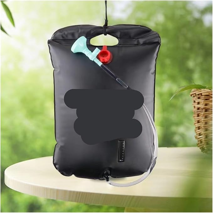 Solar Shower Bag 20L Foldable Camping with Removable Hose Head Sun Heated WaterCompatible for Outdoor Bath Gear