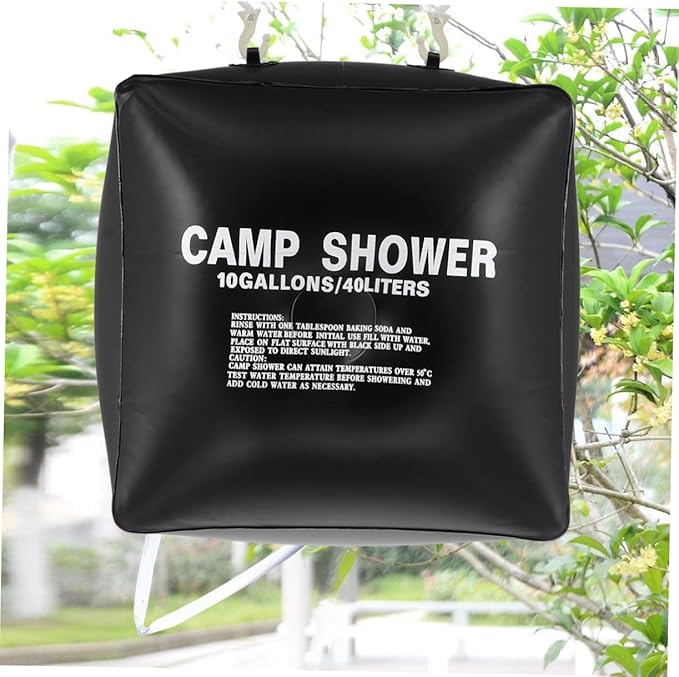 Abaodam Solar Shower Bag for Camping Durable Outdoor Shower Pouch with Hanging Rope for Hiking Fishing and Travelling Eco-Friendly Solar Heating Bag