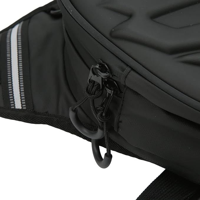 Motorcycle Leg Bag Thigh Packs PVC Matte Outdoor Carbon Fiber Drop Leg Bag Multifunctional Crossbody Shoulder Bag for Riding Travel Hiking (Frosted Black)