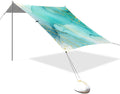 Beach Canopy with Windproof Ropes &amp Sandbags Beach Tent Sun Shade Sun Shelter for Camping Trips Fishing Backyard Fun or Picnics Textures