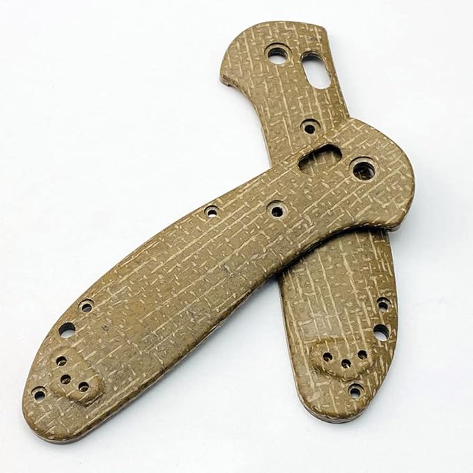 1 Pair Micarta Scales with 3 Sets Screws Fits for Griptilian 551 DIY Replacement Accessory(Gray)