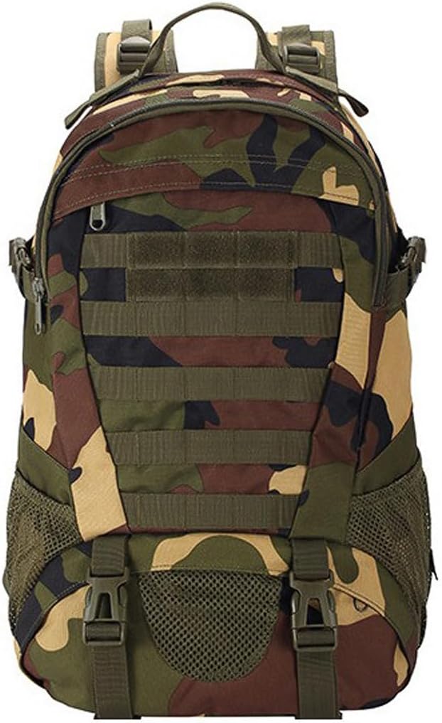 Military Tactical Backpack for Men Hiking Day Pack Molle Military Rucksack Waterproof EDC Bag (Jungle Camouflage)