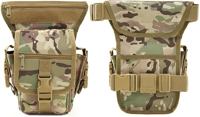 Waterproof Military Tactical Drop Leg Pouch Bag for Men Type B Cross Over Leg Rig Outdoor Bike Cycling Hiking Thigh Bag