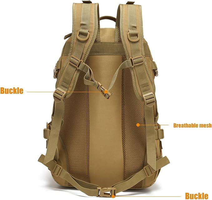 Tactical Backpack Military Hiking Day Waterproof Molle Bag Camping Trekking Fishing Gym Traveling Motorcycle