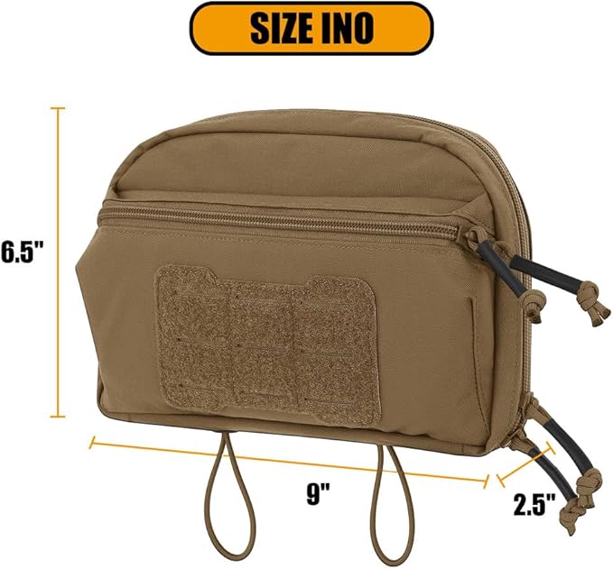KRYDEX Tactical Admin Pouch with Molle GP Pouch Modular Pouch Utility Fanny Pack for Vest and Chest Rig