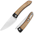 Kizer Momo Pocket Folding Knife 4.11” Nitro V Blade EDC Pocket Knife with G10+Micarta Handle Front Flipper Camping Folding knife for Men Women Sharp Hunting Survival Hiking Knives V4663A2
