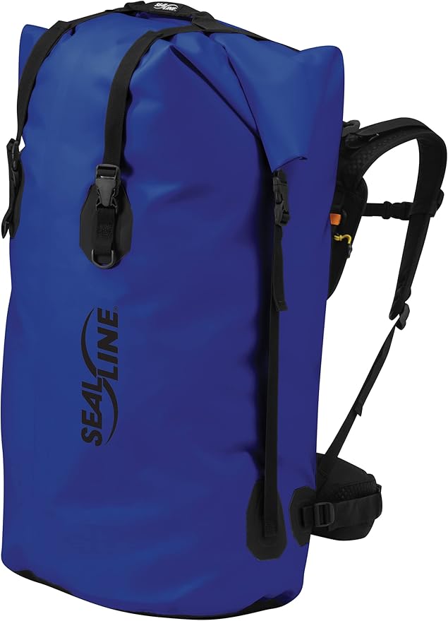 SealLine Black Canyon Waterproof Dry Pack with Waist Belt Support Blue 115-Liter