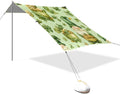 xigua St. Patrick's Day Beach Tent Sun Shelter with Carrying Bag - Silver Coated Oxford Fabric Beach Canopy for Beach Camping Fishing - Includes Windproof Ropes Sandbags &amp Stakes