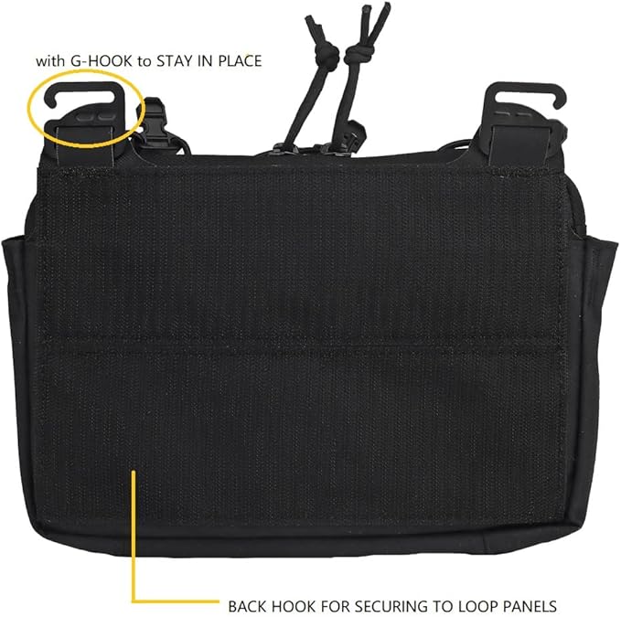 G-Hook DOPE Front Flap Double Stack Abdominal Fanny Pack Triple Magazine Insert Pouch