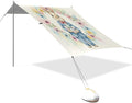 xigua Easter Bunny Beach Tent Sun Shelter with Carrying Bag - Silver Coated Oxford Fabric Beach Canopy for Beach Camping Fishing - Includes Windproof Ropes Sandbags &amp Stakes