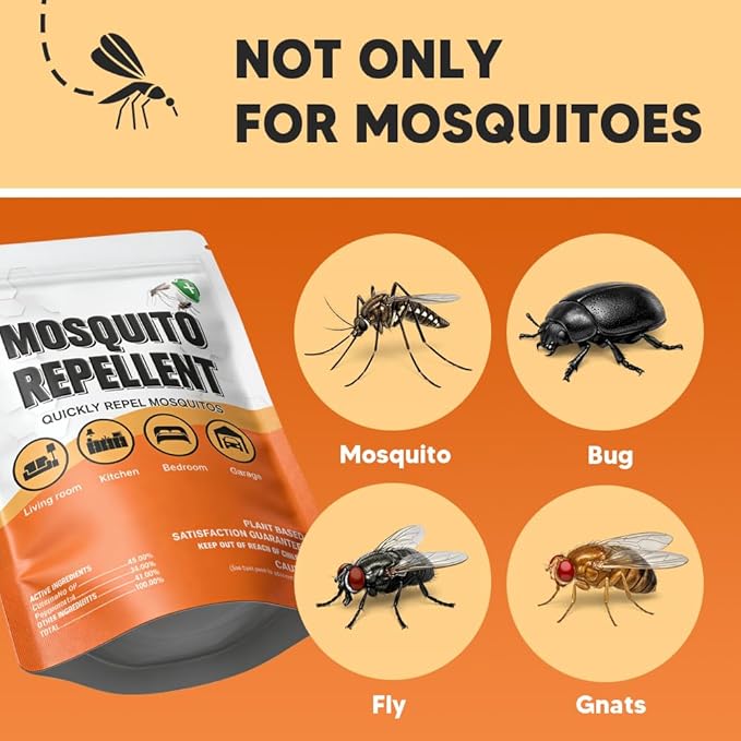 SCFKAOF Mosquito Repellent Outdoor Patio Mosquito Deterrent for Yard Indoor Mosquito Repellent Balls Mosquito Repeller for Patio Keep Mosquito Away Covers 120 Sq. Ft 60 Days Protection-12 Packs