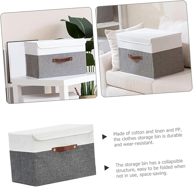 Clothes Organizer Bin Capacity Storage Box Cover for Wardrobe Toys and Books Multi-purpose Storage for Home Organization