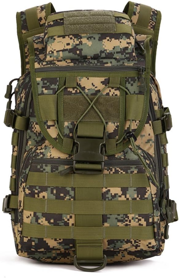 Tactical Backpack Military Army Rucksack 40L for Men Women Large 3 Day Assault Pack Molle Bug Out Bag for Hunting Camping Hiking (Jungle Camouflage)