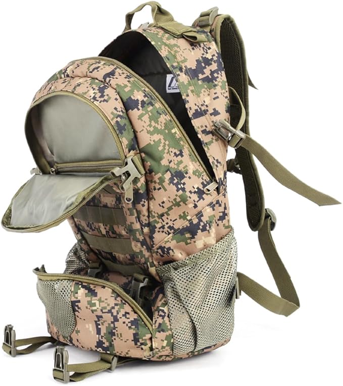 Tactical Military Assault 28L Travel Backpack Army 3-Day Assault Pack for Camping Hunting Trekking Outdoor Survival Molle Bag with Multi-Compartment Storage Jungle Digital