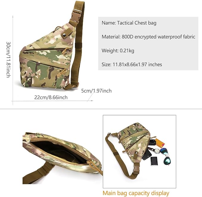Outdoor Tactical Bag Backpack Military Sport Bag Pack Sling Shoulder Backpack Tactical Bag for Every Day Carry (ACU)