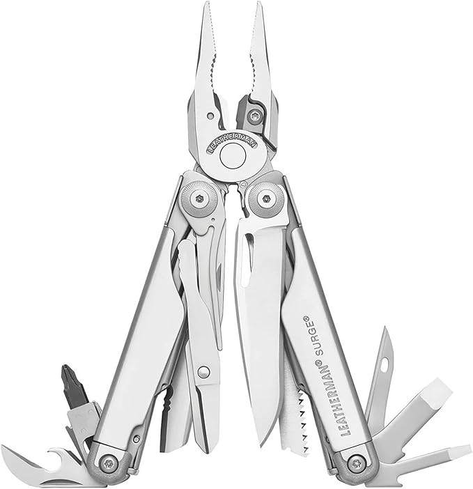 LEATHERMAN Surge 21-in-1 Heavy-Duty Multi-tool for Work Home Garden DIY &amp Auto Stainless Steel