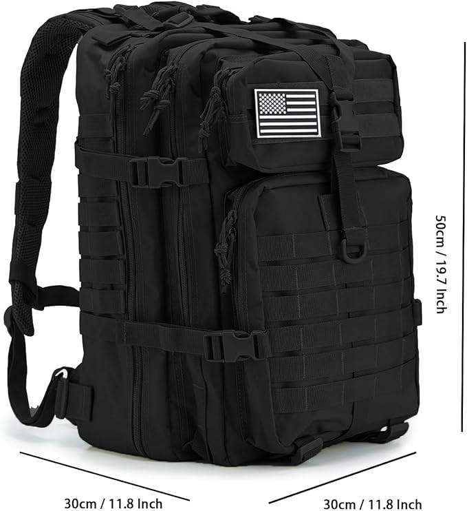QT&ampQY 45L Military Tactical Backpacks For Men Camping Hiking Trekking Daypack Bug Out Bag Lage MOLLE 3 Day Assault Pack