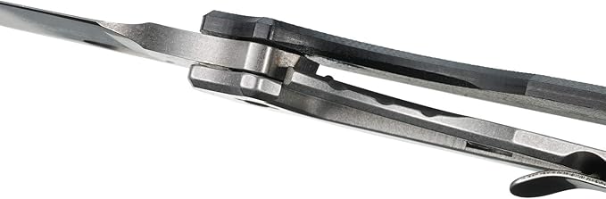CRKT Pilar III EDC Folding Pocket Knife:D2 Blade Steel Compact Everyday Carry Satin Blade with Finger Choil Thumb Slot Open Frame Lock Stainless Handle Reversible Pocket Clip 5317D2