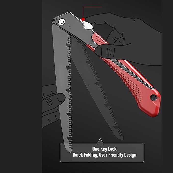 Folding Saw 9 Straight Blade SK9 Steel Ergonomic Handle for Wood &amp Dry Wood Pruning Cutting Branches Wallboard Drywall Plywood Bushcraft and Camping Tool