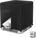 275 Gallon 600D IBC Tote Cover 1000L Zipper Outdoor Water Tank Protective Cover Black
