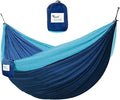 Vivere Double Parachute Camping Hammock Includes Stuff-Sack (Navy/Turquoise)