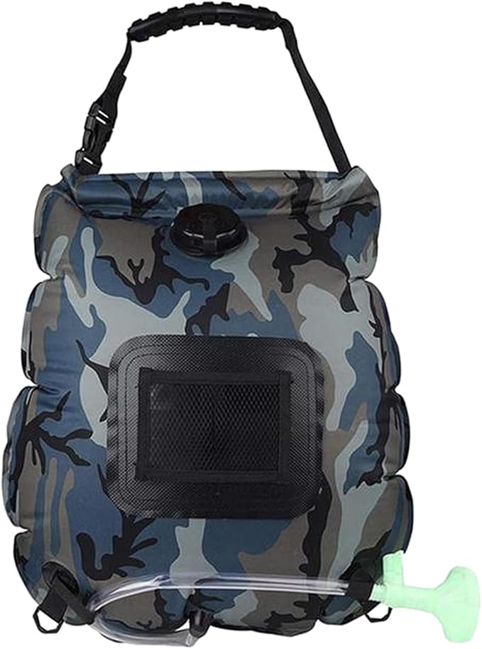 ALI2 Solar Shower Bag 5 Gal/20L Solar Heating Camping Shower Bag with Removable Hose&ampOn-Off Switchable Shower Head for Camping Traveling Hiking Beach Swimming