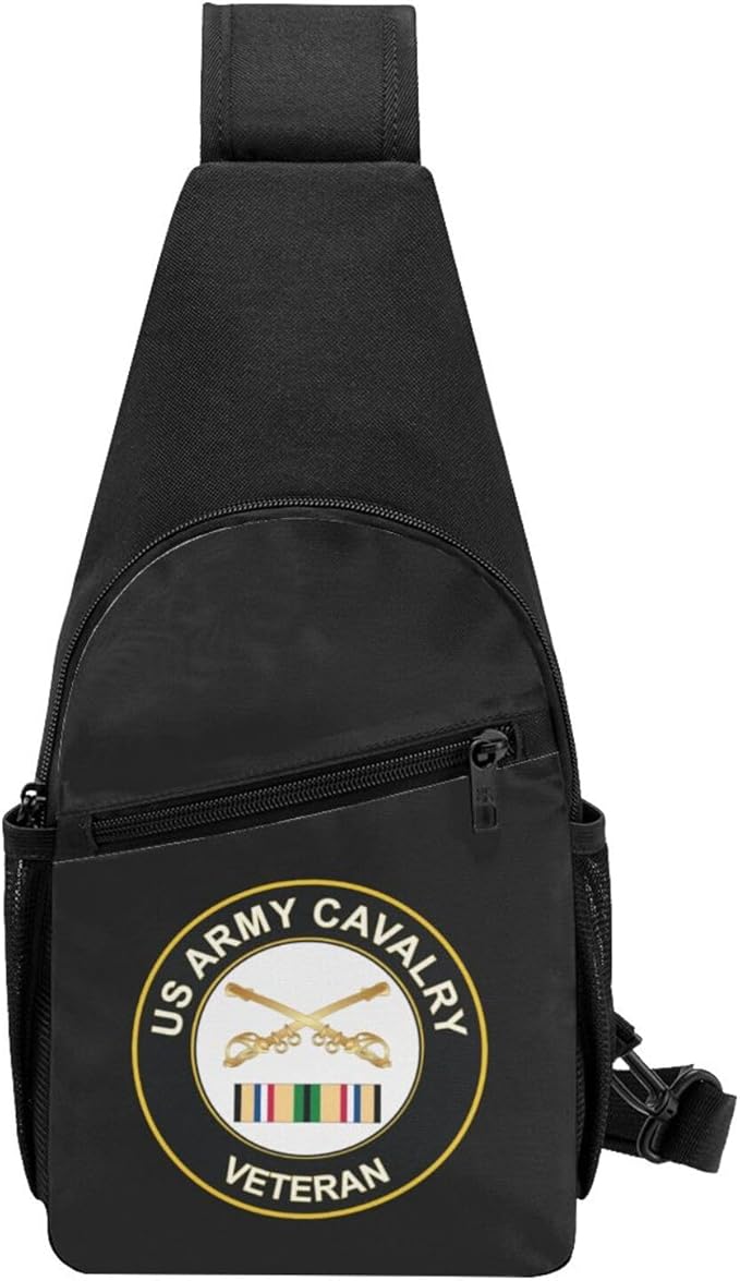 US Army Cavalry Gulf War Veteran Chest Pack Leisure Shoulder Crossbody Chest Bag