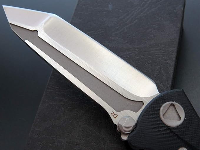 Eafengrow EF55 Pocket Knife Folding Knife G10 Handle D2 Steel Blade Folder EDC Tool Knifes for Working Camping with Clip(Black)