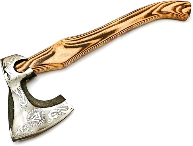 Custom Handmade Stainless Steel Viking Axe with Gorgeous and Solid Wood Handle (EX-1106)