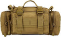 UNISTRENGH Utility 3P Military Tactical Duffle Waist Bags MOLLE Assault Shoulder Backpack Multifunction EDC Pouches Heavy Duty Fanny Packs (Brown)