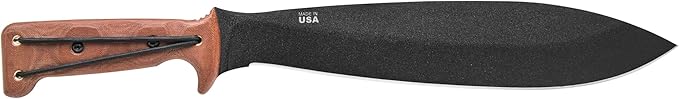 Tops Knives Power Eagle Full Tang Fixed Blade- Black Traction Coating Blade Finish- Black Ballistic Nylon Sheath