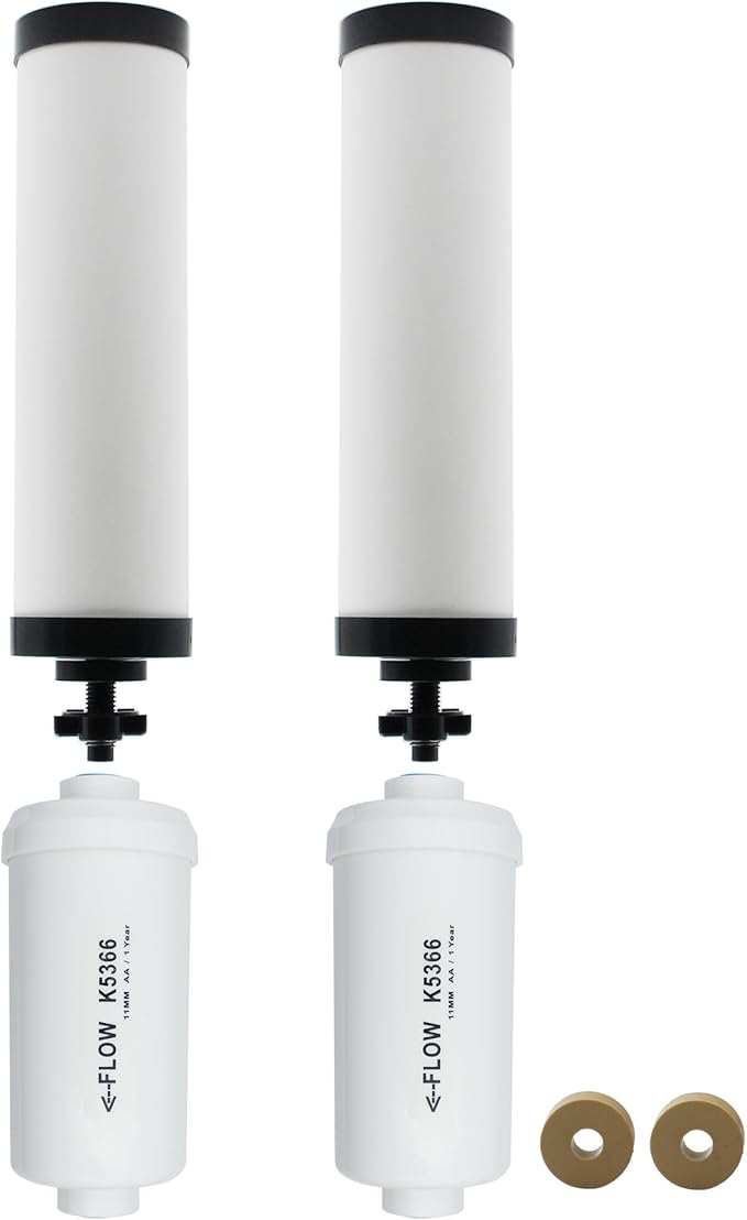 【Upgraded】Renami Ceramic Filter &amp Fluoride Filter Replacement for Berkey® BB9-2 Black Filters &amp PF-2 Fluoride Filters Compatible with Berkey® Gravity Water Filter System Combo Pack