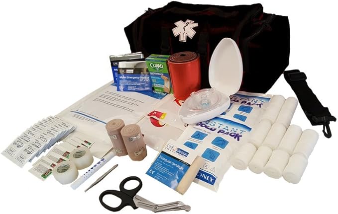 LINE2design First Aid (Ifak) Pouch EMS Bag - EMT Emergency Medical Trauma Pack Bags Tactical EDC Rescue Utility Gear IFAK Bags for Hiking Stop Bleeding Includes USA Patch - Black